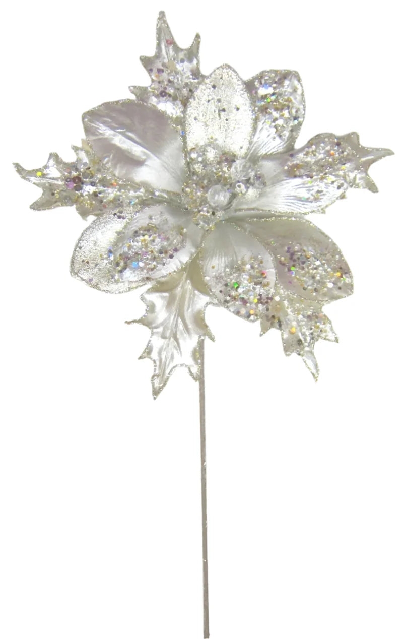 Platinum Amaryllis Floral Stem 18- inch set of 6