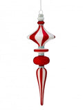 12" Peppermint Finial Ornament set of 4