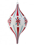13" Peppermint Finial Ornament set of 3