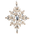 Jewel and Pearl Snowflake Ornament 9 inch set of 2