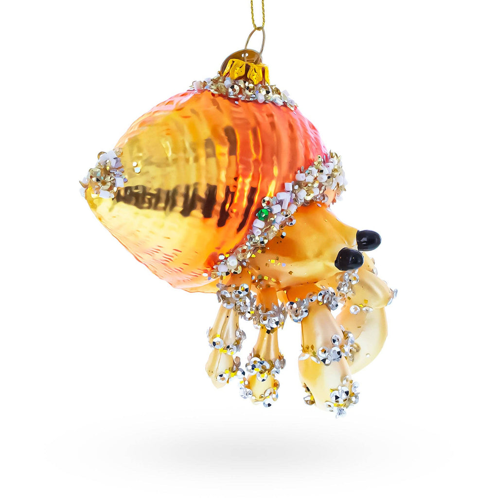 Hermit Crab Glass Ornament