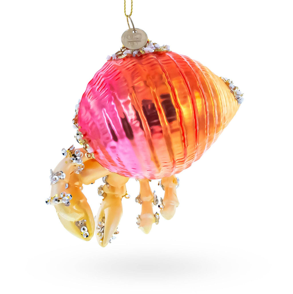 Hermit Crab Glass Ornament