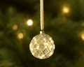 LED Clear Glass Ornament 6 inch set of 4