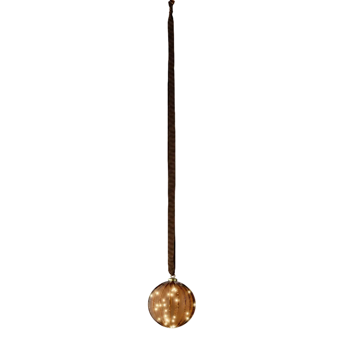Gold  Bronze LED Ornament 6 inch set of 4