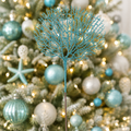 Vickerman Seafoam Green 21" Glitter Coral Spray  set of 4