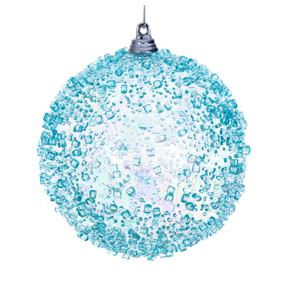 Vickerman blue 4.75-inch beaded ornament set of 3
