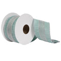 Vickerman Seafoam Glitter Trim Dupion Ribbon  2.5 inch by 5 yards