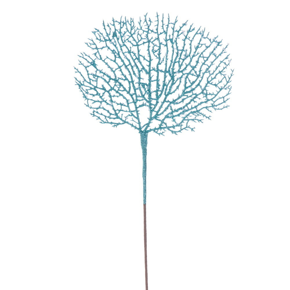 Vickerman Seafoam Green 21" Glitter Coral Spray  set of 4
