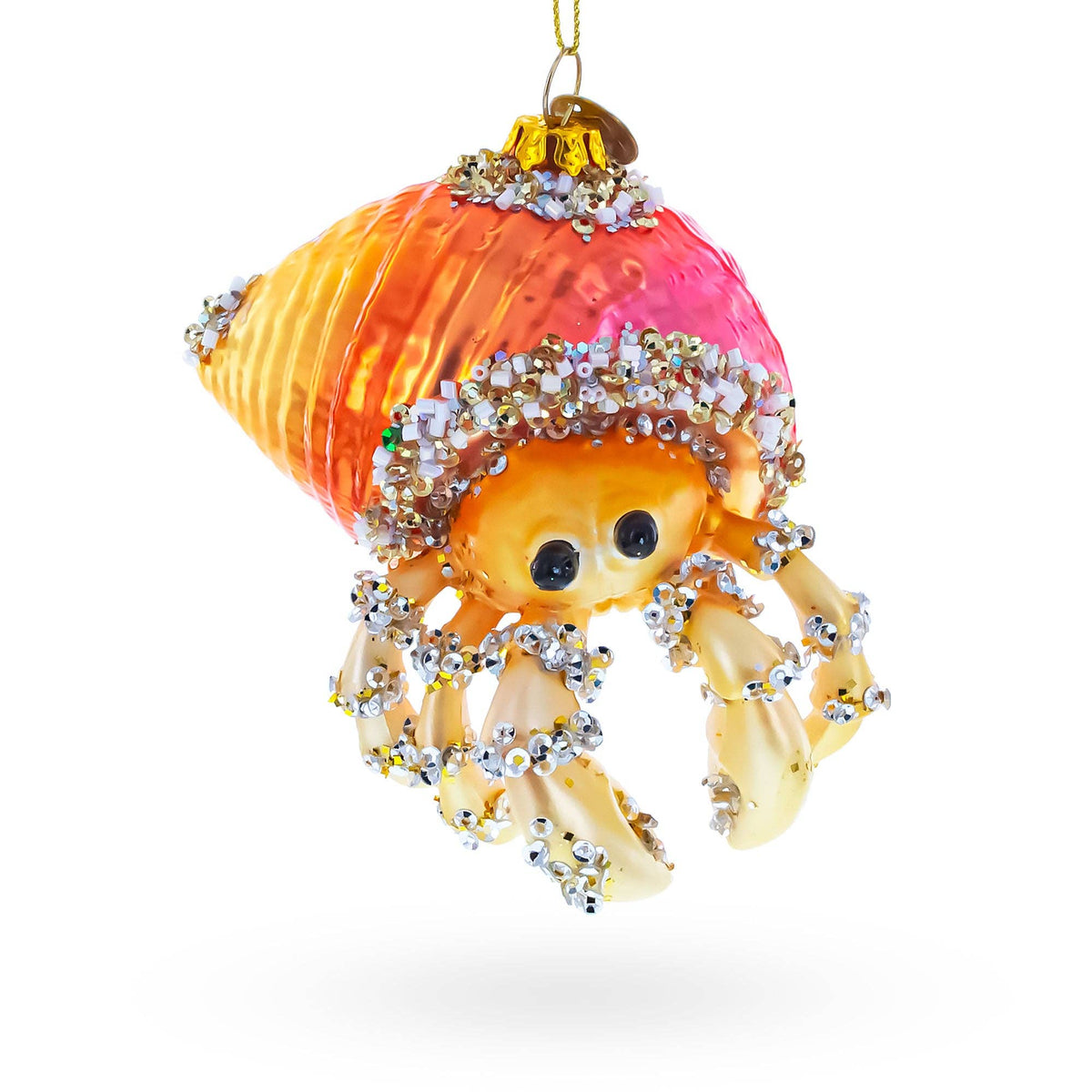 Hermit Crab Glass Ornament