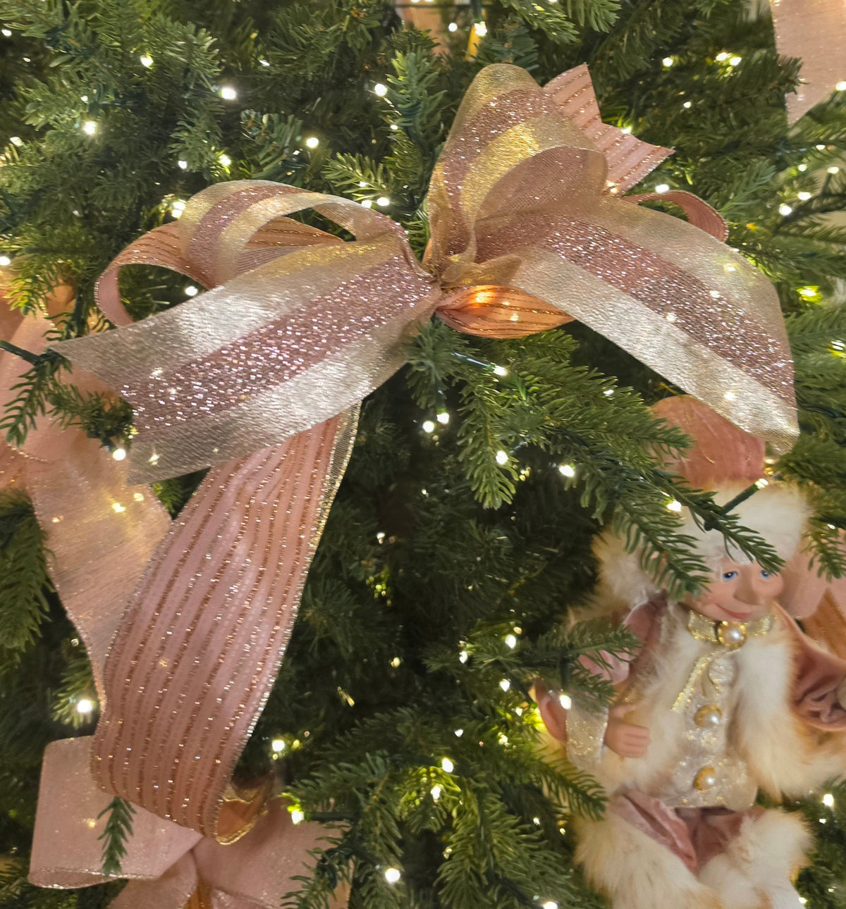 Rose Gold Christmas Bows Bundle Collection