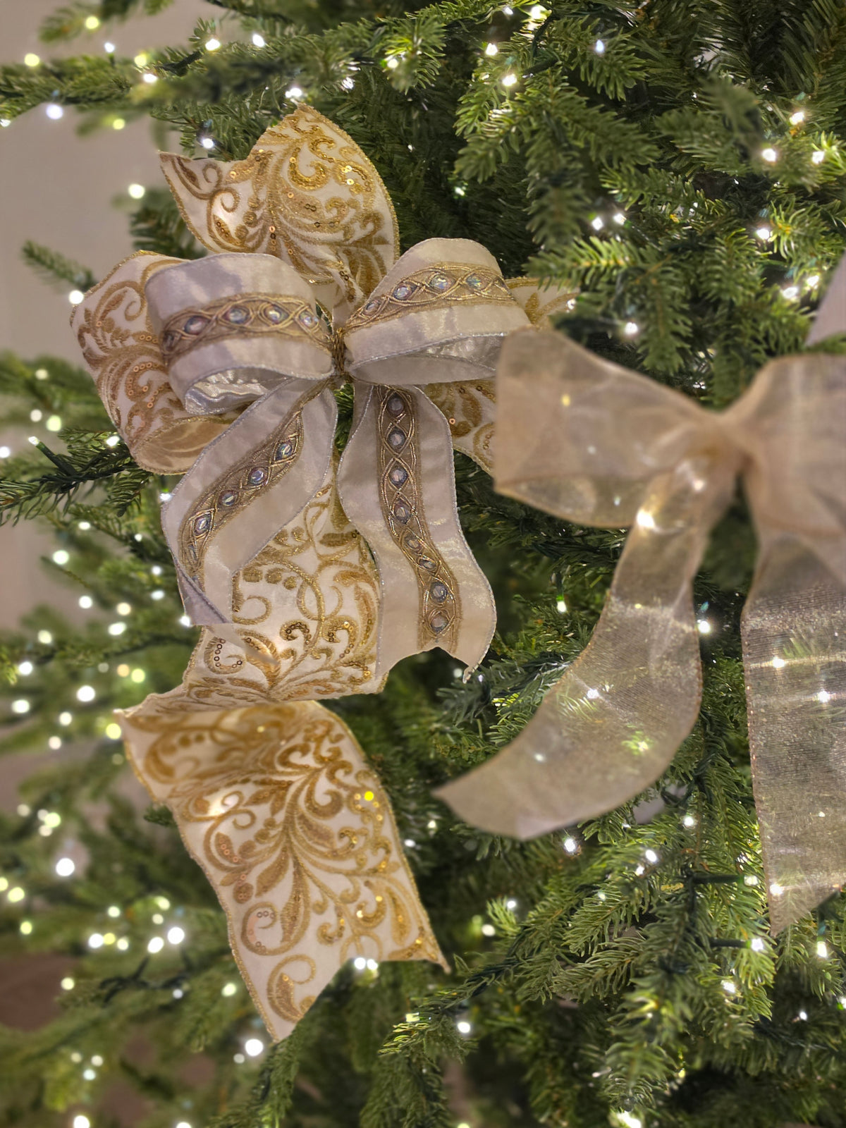 Gilded Jewel Scroll Bows Bundle