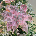 Giant Pink Poinsettia Flower Stem