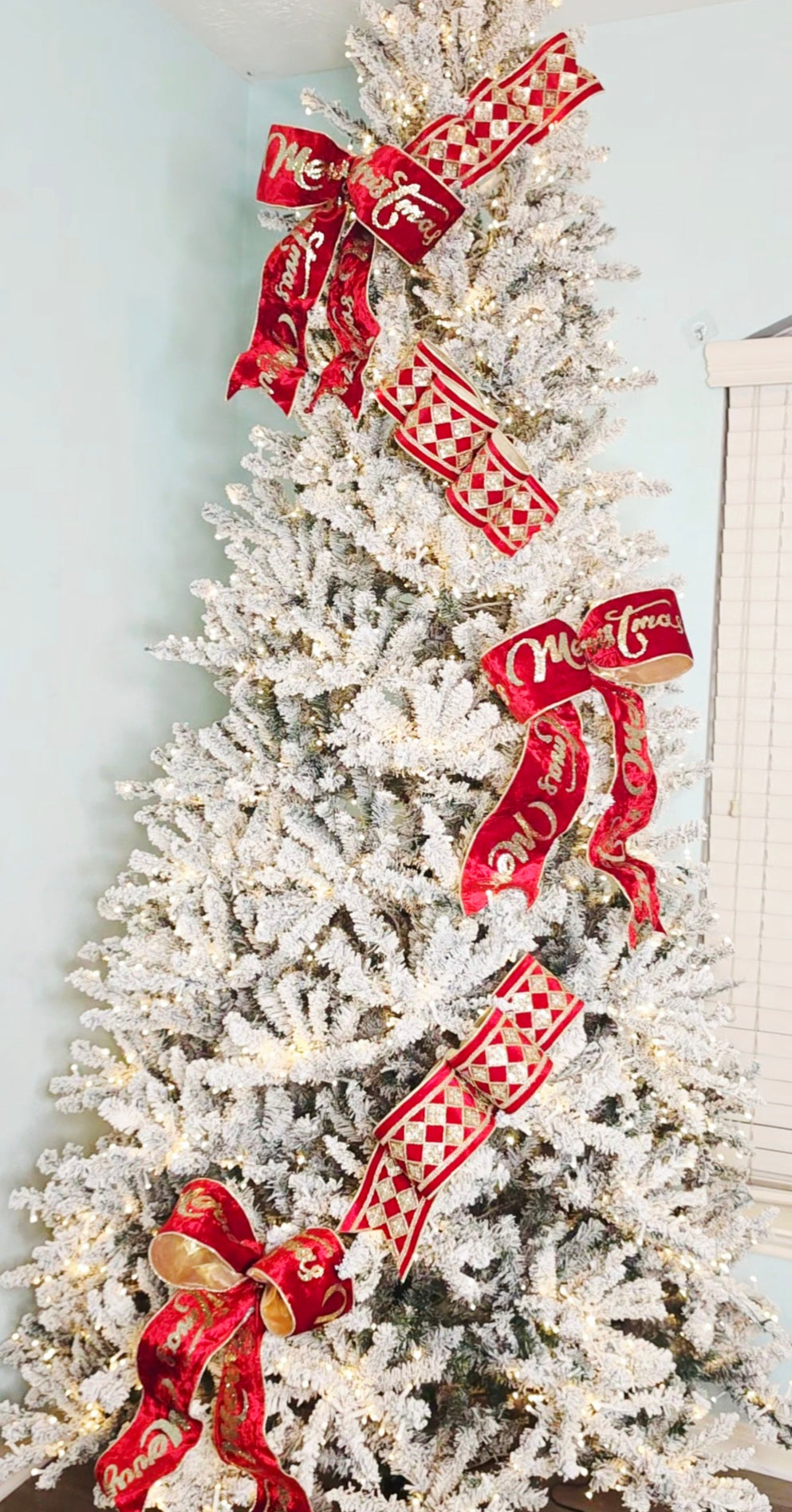 Luxury Red/gold Ribbon set of 6