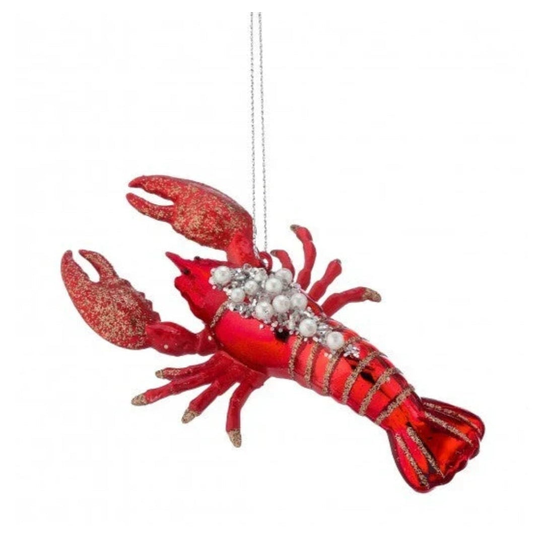 Lobster Glass Ornament 5.5 inch