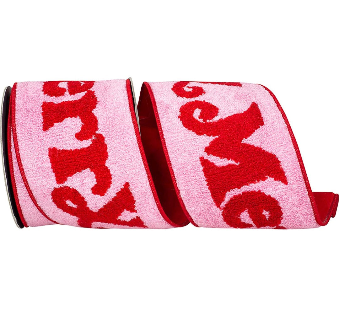 Pink Merry Ribbon 4 inch by 5 yards
