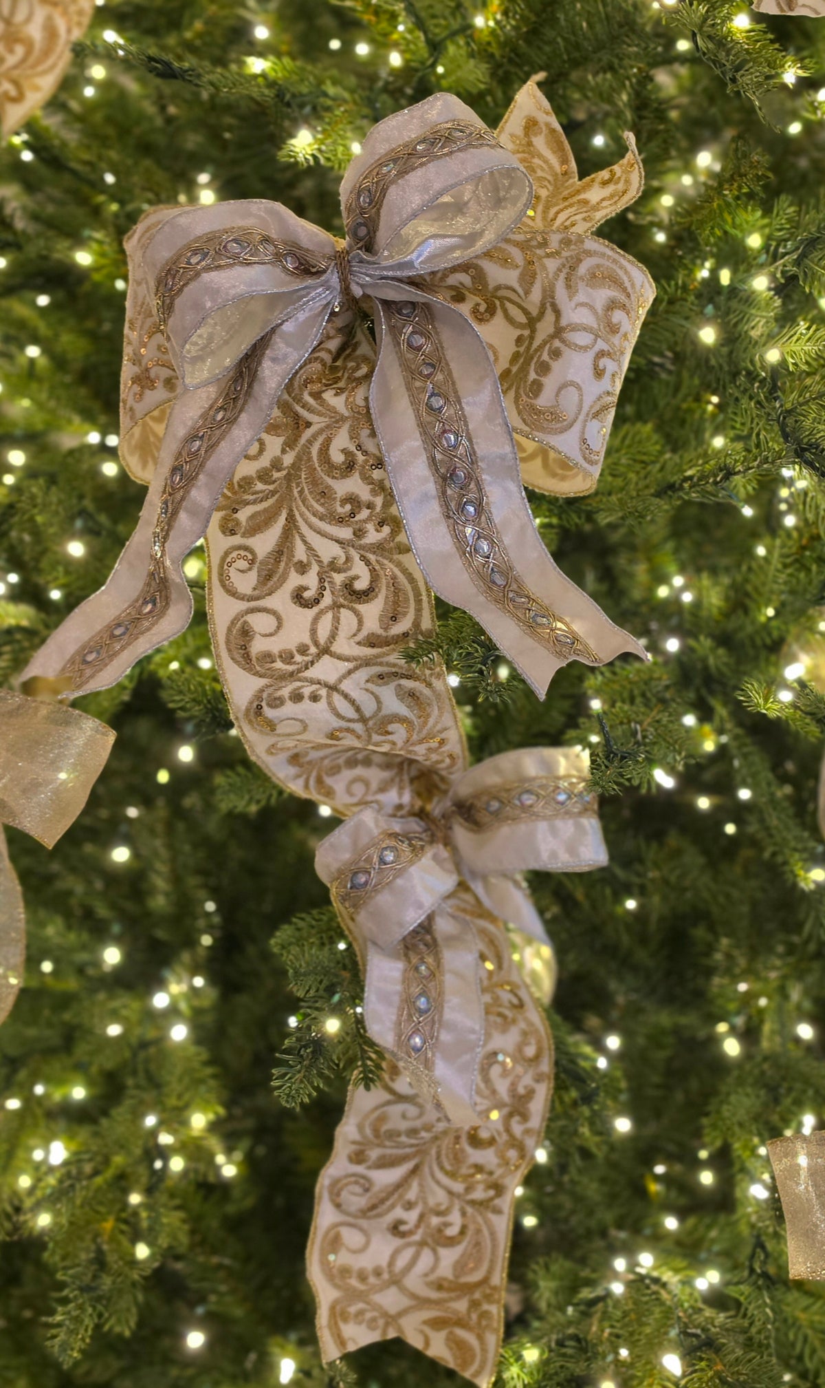 Gilded Jewel Scroll Bows Bundle