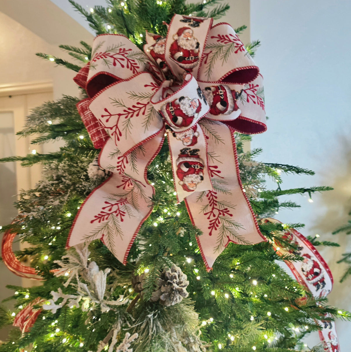 Santa Claus premade set of bows