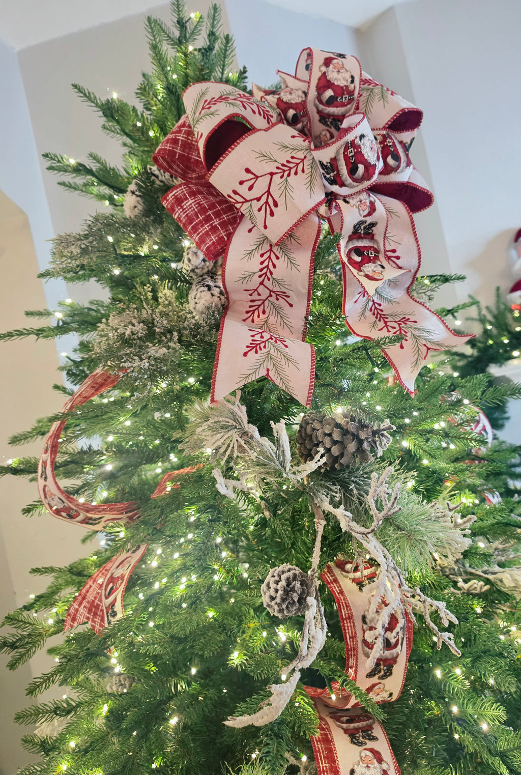 Santa Claus premade set of bows