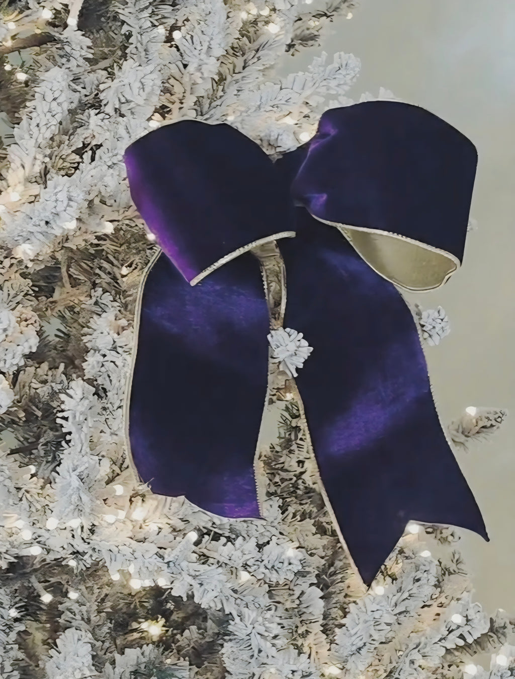 Purple Velvet Bows set of 4