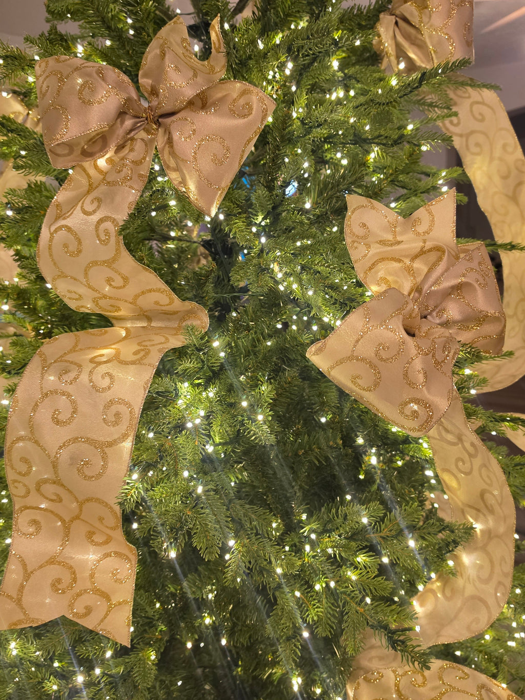 Gold Scroll 5 inch Bows